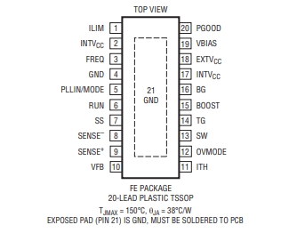LINEAR(凌特) LTC3769EFE 60V、低 IQ、同步升壓型轉(zhuǎn)換器控制器
