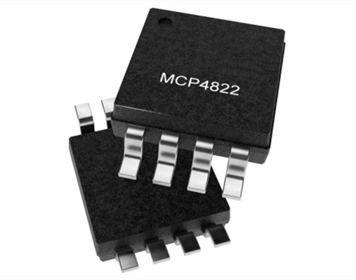 MCP4822T-E/SN內(nèi)置基準(zhǔn)電壓源的雙通道、12位數(shù)模轉(zhuǎn)換器（DAC） 8SOIC