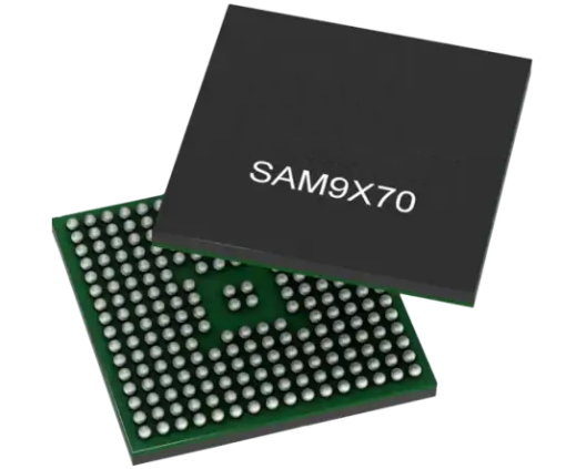 Microchip SAM9X75-I/4PB超低功耗微處理器（MPU） 、運行頻率高達800MHz。