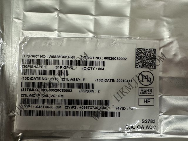 內存IC W9825G6KH-6I 動態(tài)隨機存取存儲器 256Mb SDR S
