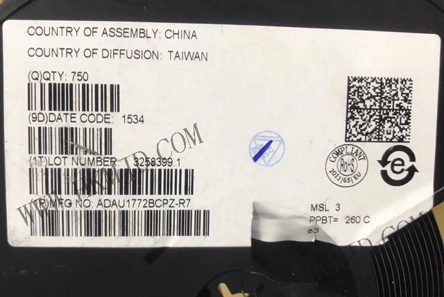 ADAU1772BCPZ 一款具有四個輸入和兩個輸出的編解碼器，內(nèi)置數(shù)字處理引擎