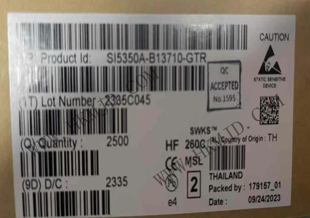 時(shí)鐘發(fā)生器 SI5350A-B13710-GTR 生成任意頻率的時(shí)鐘信號(hào)，覆蓋廣泛的應(yīng)用需求