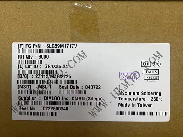 全新SLG59M1717V 高性能 4 mΩ、5 A 單通道 nFET 負(fù)載開關(guān)