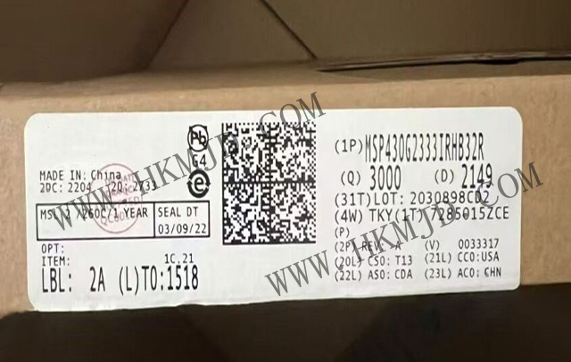 明佳達電子——【出售】MSP430G2333IRHB32R (TI) 16MHz，16位混合信號微控制器