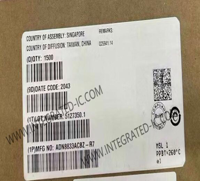 [供應(yīng)原裝] ADI ADN8833ACBZ 1A，熱電冷卻器(TEC)驅(qū)動器