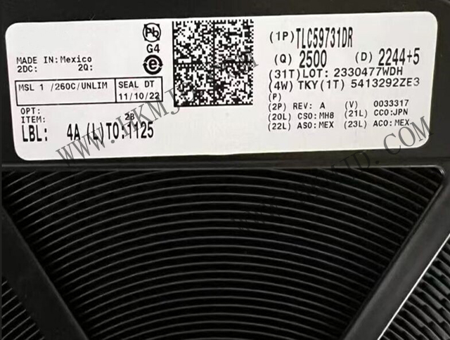 TI TLC59731DR 3通道8位PWM LED驅(qū)動器，支持單線接口