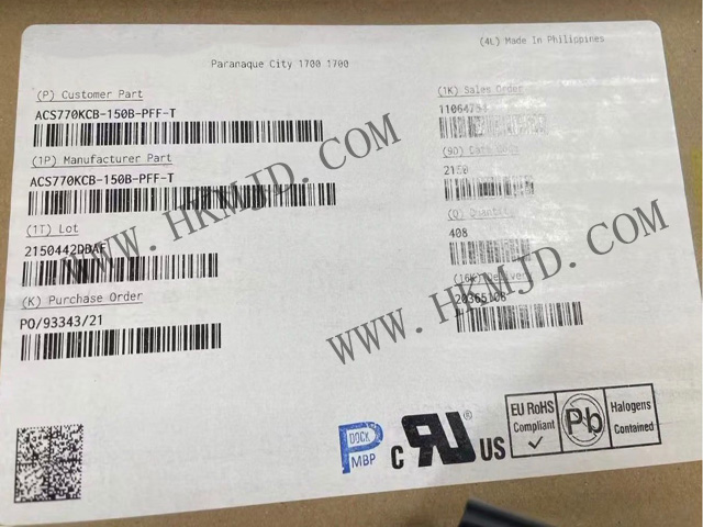 Allegro 電流傳感器 ACS770KCB-150B-PFF-T，明佳達電子原裝正品現(xiàn)貨供應(yīng)